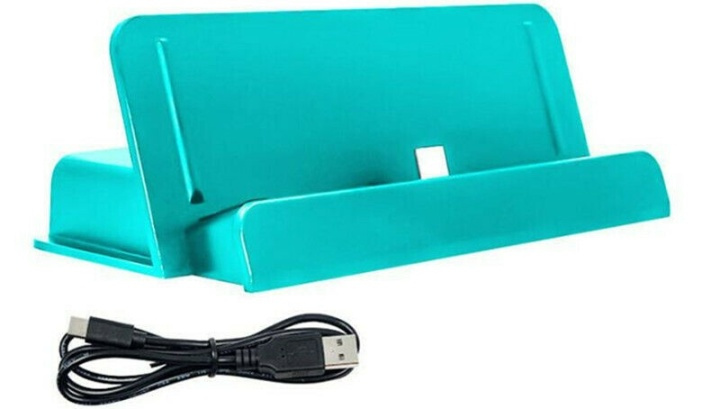 Oplaadstandaard voor Switch en Switch Lite, Turquoise in de groep HOME ELECTRONICS / Spelconsoles en accessoires / Nintendo Switch / Accessoires bij TP E-commerce Nordic AB (38-81069)