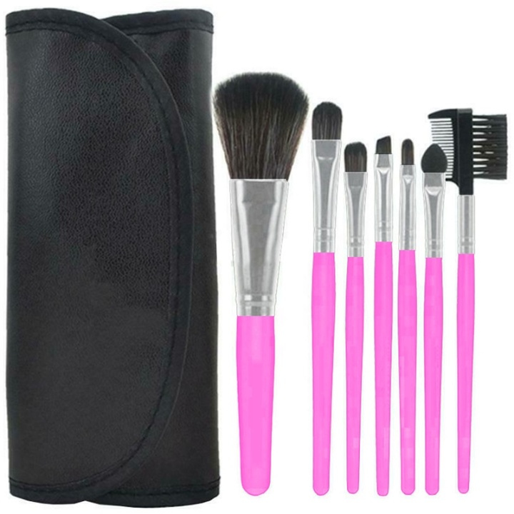 Professionele zachte make-upkwasten, 7 stuks, roze. in de groep BEAUTY & HEALTH / Makeup / Tools & Make-up set / Borstels & kwastjes bij TP E-commerce Nordic AB (38-81126)