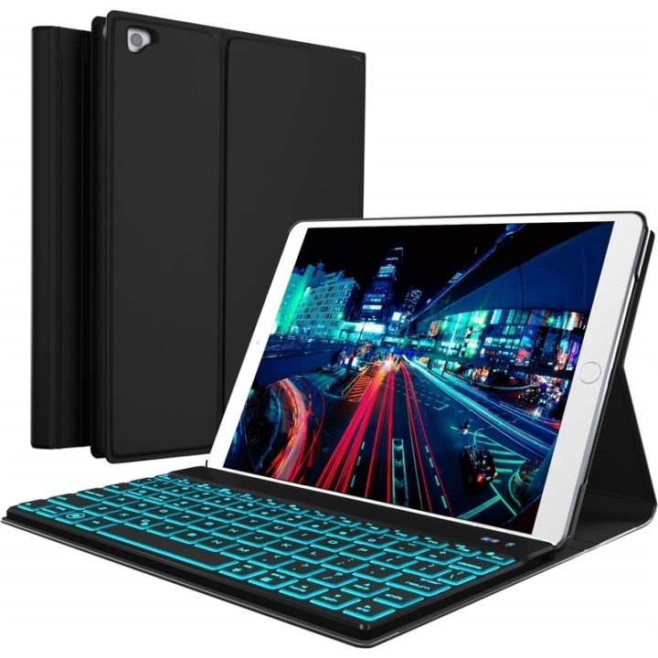 Toetsenbordhoes met achtergrondverlichting voor iPad mini 4/5, zwart in de groep SMARTPHONE & TABLETS / Tablet bescherming / Apple iPad bij TP E-commerce Nordic AB (38-81203)