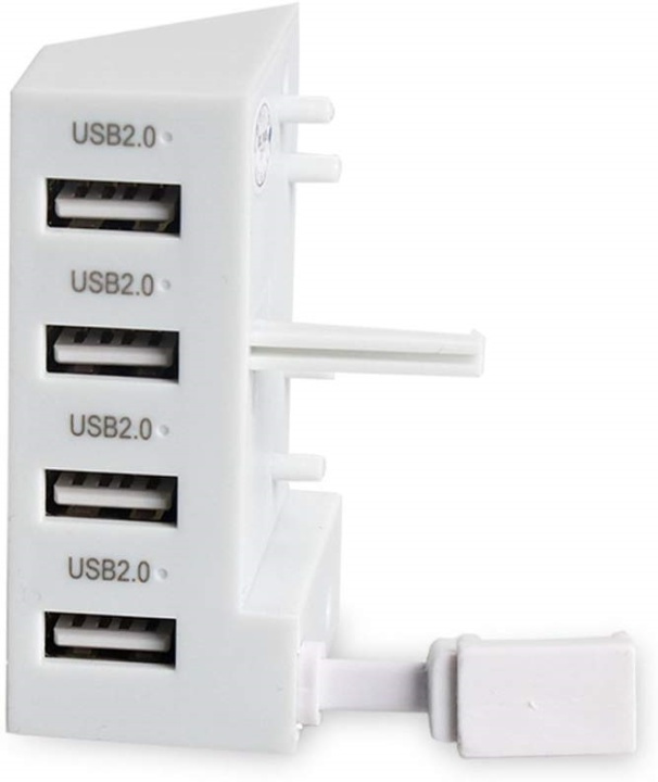 USB-Hub, 4 portar till Xbox One S, vit in de groep HOME ELECTRONICS / Spelconsoles en accessoires / Xbox One bij TP E-commerce Nordic AB (38-81248)