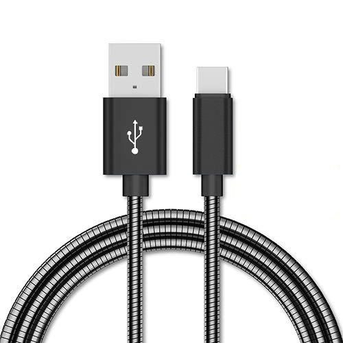 NORDIQZENZ USB-C kabel, Zilver, 1m in de groep SMARTPHONE & TABLETS / Opladers & Kabels / Kabels / Kabels Type C bij TP E-commerce Nordic AB (38-81352)