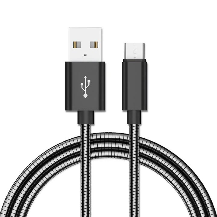 NORDIQZENZ Micro-USB kabel in Metaal, 1m in de groep SMARTPHONE & TABLETS / Opladers & Kabels / Kabels / Kabels microUSB bij TP E-commerce Nordic AB (38-81353)