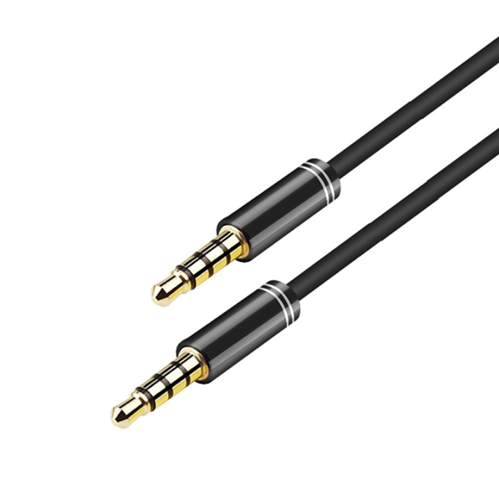 NORDIQZENZ AUX-kabel 3,5 mm, 2 m, zwart in de groep HOME ELECTRONICS / Kabels & Adapters / Audio Analoog / 3.5 mm bij TP E-commerce Nordic AB (38-81364)
