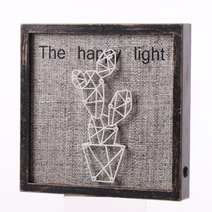 The Happy Light, Tavla met LED-verlichting, Cactus in de groep HOME ELECTRONICS / Verlichting / Wandlampen bij TP E-commerce Nordic AB (38-81373)