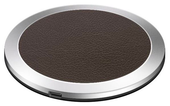 Kunstlederen Qi-oplader met snel opladen in de groep SMARTPHONE & TABLETS / Opladers & Kabels / Draadloze Qi-oplader bij TP E-commerce Nordic AB (38-81442)