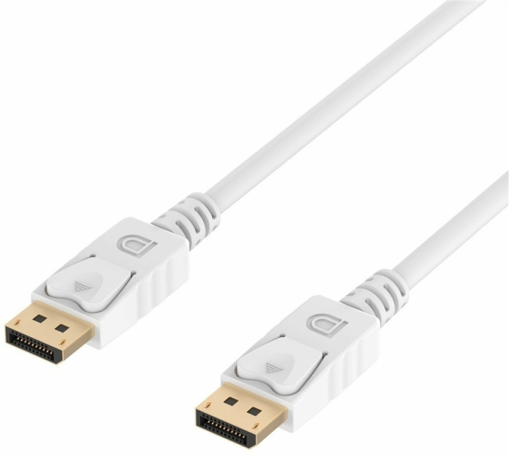 NORDIQZENZ Displayport naar Displayport-kabel, Wit, 2m in de groep COMPUTERS & RANDAPPARATUUR / Computerkabels / DisplayPort / Kabels bij TP E-commerce Nordic AB (38-81477)