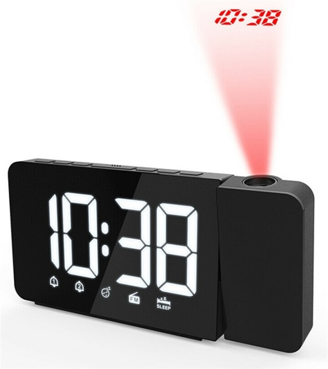 Väckarklocka med projektion och LED-display in de groep HUISHOUDEN & TUIN / Horloges & Tellers / Wekkers bij TP E-commerce Nordic AB (38-81534)