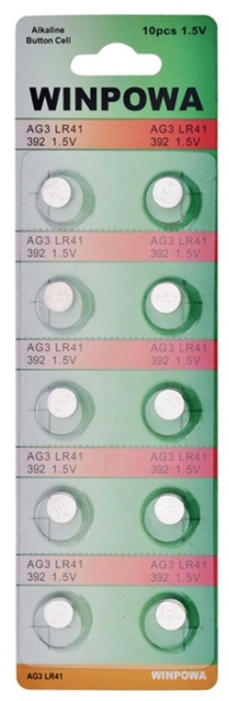 10 stuks AG3/LR41/392 knoopcelbatterij in de groep HOME ELECTRONICS / Batterijen & Opladers / Batterijen / Knoopcel bij TP E-commerce Nordic AB (38-81563)