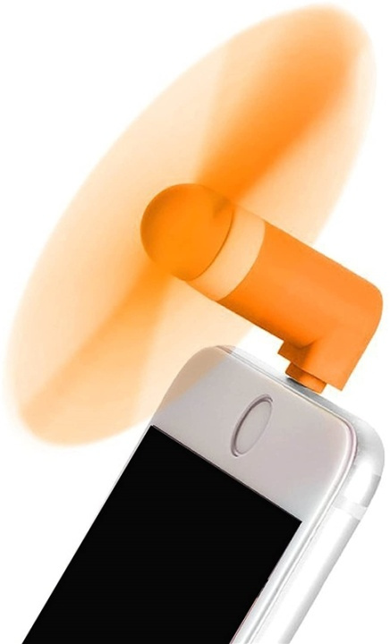 Ventilator voor iPhone met Lightning - Oranje in de groep SMARTPHONE & TABLETS / Overige accessoires / Gadgets bij TP E-commerce Nordic AB (38-81580)