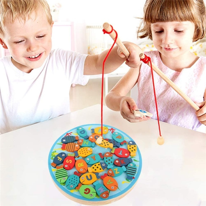 Magnetisch Houten Visspel in de groep SPEELGOED, KINDER- & BABYPRODUCTEN / Spelletje / Kinderspellen bij TP E-commerce Nordic AB (38-81591)