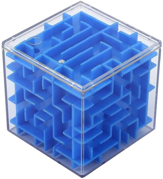 Labyrintspel in kubus, Blauw in de groep SPEELGOED, KINDER- & BABYPRODUCTEN / Spelletje / Kinderspellen bij TP E-commerce Nordic AB (38-81614)