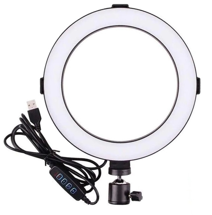 Ringlicht 20cm - Perfect voor video\'s of make-up in de groep HOME ELECTRONICS / Foto & Video / Fotoapparatuur / Ringlicht bij TP E-commerce Nordic AB (38-81639)