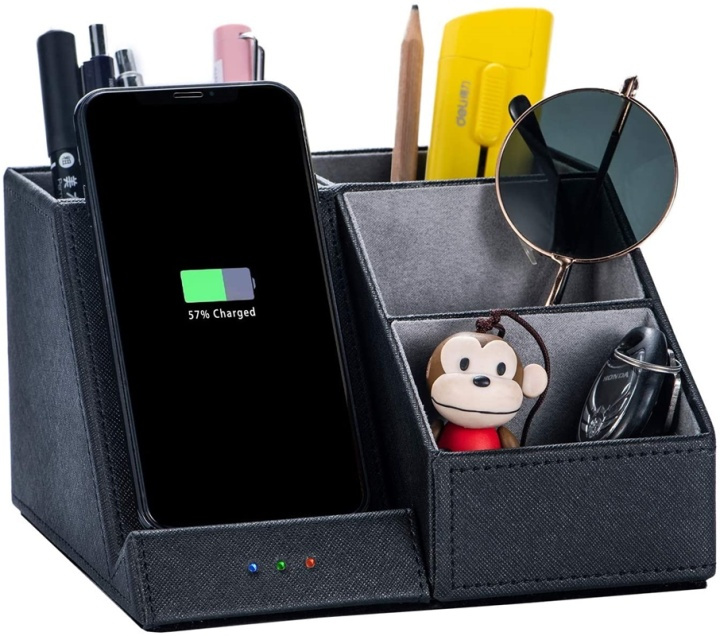 Qi draadloze oplader, Organiseer bureaustandaard in de groep SMARTPHONE & TABLETS / Opladers & Kabels / Draadloze Qi-oplader bij TP E-commerce Nordic AB (38-81721)