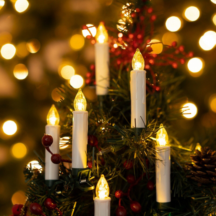 Kerstboomverlichting, Draadloze LED-lampjes, 10 stuks in de groep HUISHOUDEN & TUIN / Interieur / Kerstversiering bij TP E-commerce Nordic AB (38-81809)