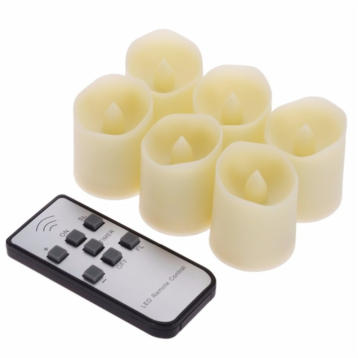 Kleine LED-kaarsen 6-pack met afstandsbediening in de groep HOME ELECTRONICS / Verlichting / Andere verlichting bij TP E-commerce Nordic AB (38-81810)