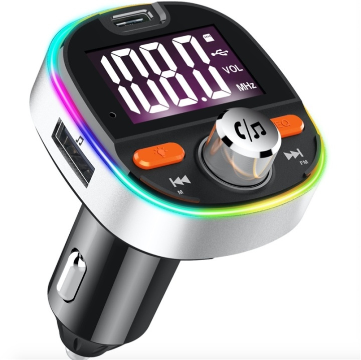 FM-zender met Bluetooth handsfree, USB en sfeerverlichting in de groep AUTO / Autoaudio & Multimedia / FM-zender bij TP E-commerce Nordic AB (38-81818)