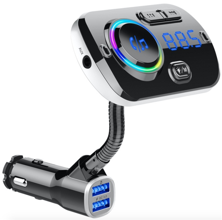 FM-zender met Bluetooth handsfree met sfeerverlichting in de groep AUTO / Autoaudio & Multimedia / FM-zender bij TP E-commerce Nordic AB (38-81819)