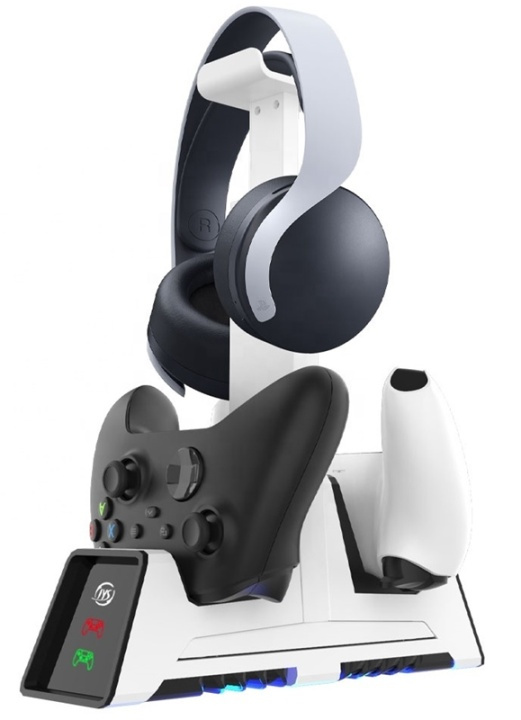 Oplaadstation voor gamecontrollers met headsethouder in de groep HOME ELECTRONICS / Spelconsoles en accessoires / Xbox One / Accessoires bij TP E-commerce Nordic AB (38-82112)