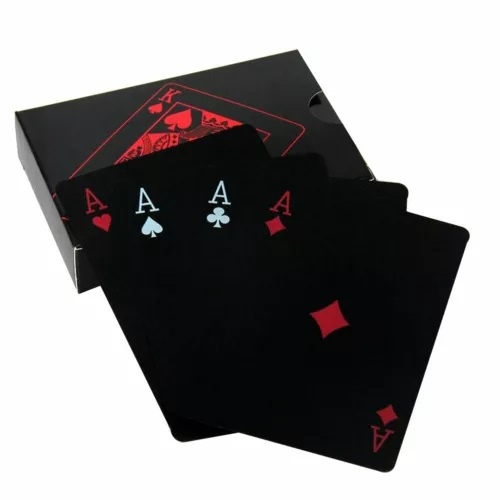Spel kaarten - pokerformaat, zwart in de groep SPEELGOED, KINDER- & BABYPRODUCTEN / Spelletje / Bordspellen bij TP E-commerce Nordic AB (38-82278)