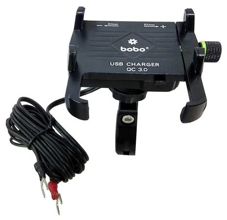 Mobiele telefoonhouder voor op de motor met QC3.0 snellader in de groep SPORT, VRIJE TIJD & HOBBY / Sportuitrusting / Fietsaccessoires / Overige fietsaccessoires bij TP E-commerce Nordic AB (38-82284)