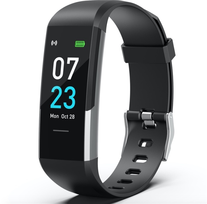Slimme activiteitenarmband, zwart in de groep SPORT, VRIJE TIJD & HOBBY / Smartwatch & Activiteitsmeters / Activiteitsarmbanden bij TP E-commerce Nordic AB (38-82309)