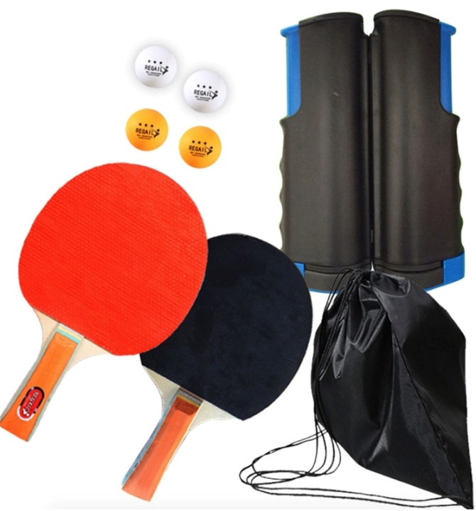 Tafeltennis set + uittrekbaar net in de groep SPEELGOED, KINDER- & BABYPRODUCTEN / Spelletje / Spellen voor buiten bij TP E-commerce Nordic AB (38-82394)
