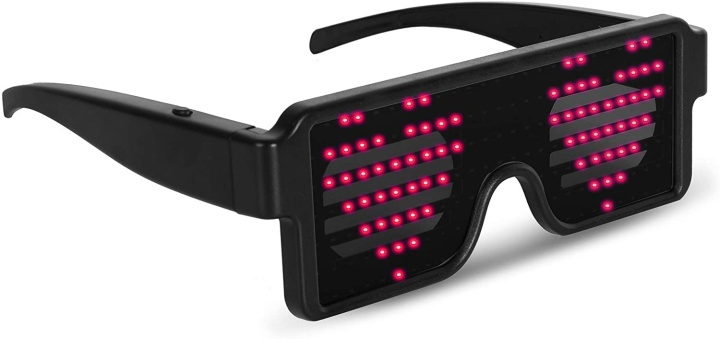 Feestbril, Rood - LED in de groep SPORT, VRIJE TIJD & HOBBY / Leuke dingen / Leuke dingen bij TP E-commerce Nordic AB (38-82563)