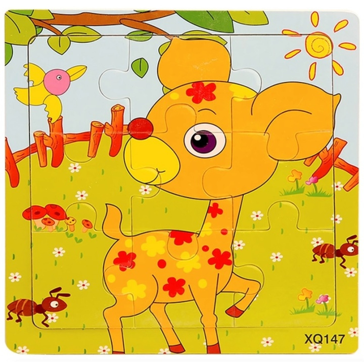 Puzzel van 9 stukjes, Hert in de groep SPEELGOED, KINDER- & BABYPRODUCTEN / Speelgoed / Puzzels bij TP E-commerce Nordic AB (38-82581)