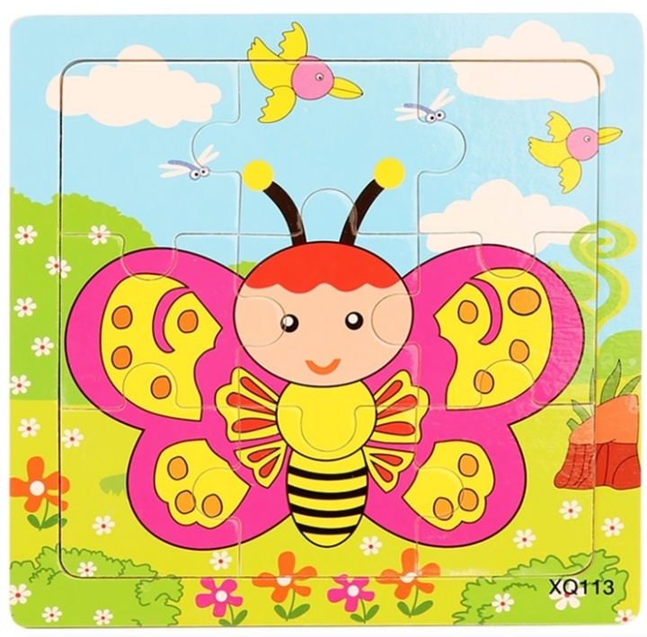 9-delige puzzel, Vlinder in de groep SPEELGOED, KINDER- & BABYPRODUCTEN / Speelgoed / Kinderpuzzel bij TP E-commerce Nordic AB (38-82582)