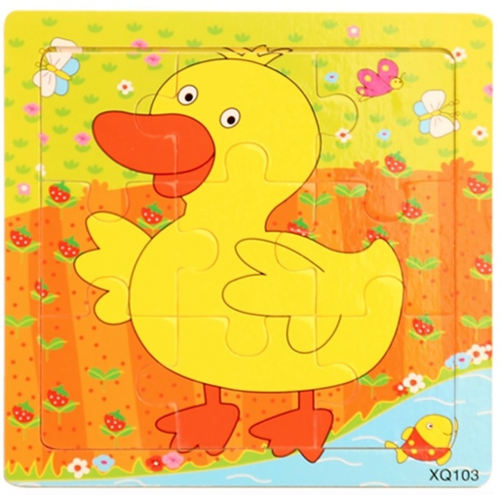 Puzzel van 9 stukjes, Eend in de groep SPEELGOED, KINDER- & BABYPRODUCTEN / Speelgoed / Kinderpuzzel bij TP E-commerce Nordic AB (38-82584)