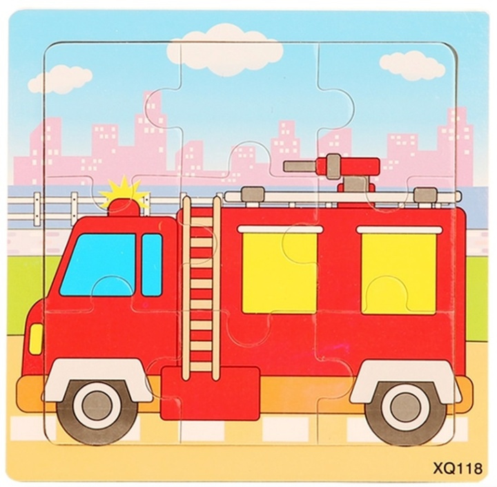 Puzzel van 9 stukjes, Brandweerwagen in de groep SPEELGOED, KINDER- & BABYPRODUCTEN / Speelgoed / Kinderpuzzel bij TP E-commerce Nordic AB (38-82585)
