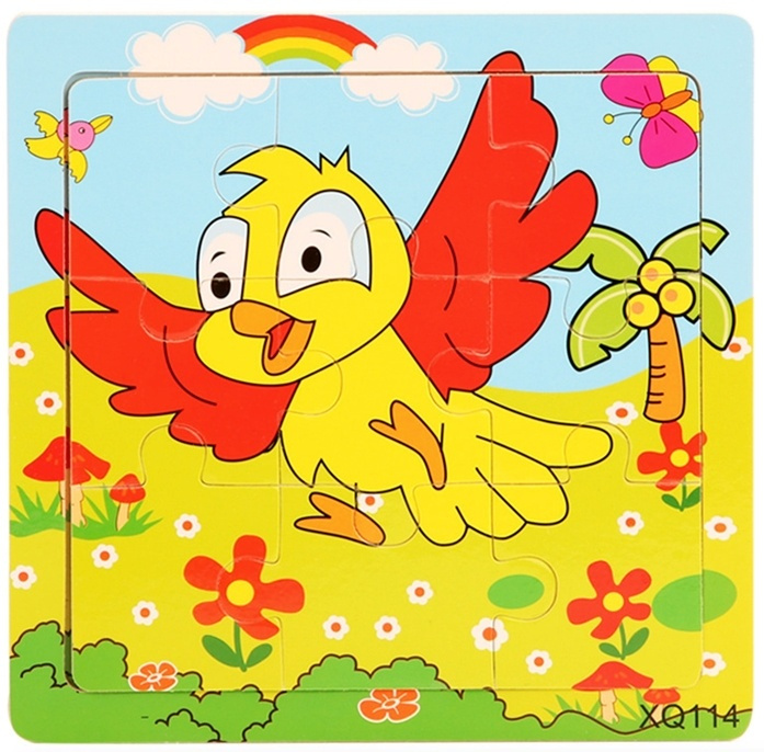 Puzzel van 9 stukjes, Vogel in de groep SPEELGOED, KINDER- & BABYPRODUCTEN / Speelgoed / Kinderpuzzel bij TP E-commerce Nordic AB (38-82589)