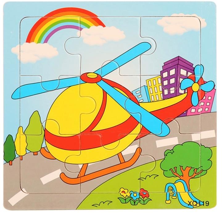 Puzzel van 9 stukjes, Helikopter in de groep SPEELGOED, KINDER- & BABYPRODUCTEN / Speelgoed / Kinderpuzzel bij TP E-commerce Nordic AB (38-82597)