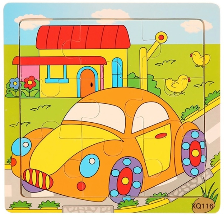 Puzzel van 9 stukjes, Auto in de groep SPEELGOED, KINDER- & BABYPRODUCTEN / Speelgoed / Puzzels bij TP E-commerce Nordic AB (38-82601)