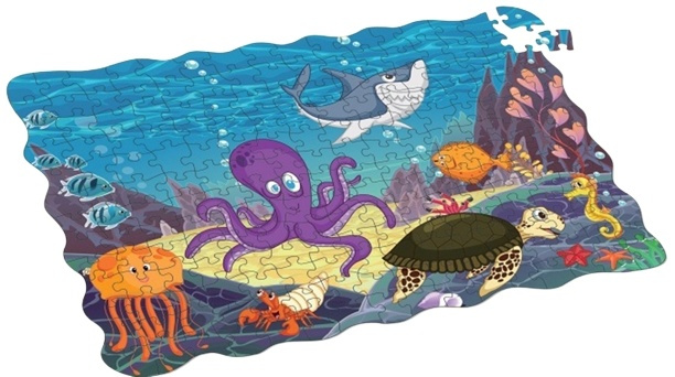 208-bit puzzle, Sea creatures in de groep SPEELGOED, KINDER- & BABYPRODUCTEN / Speelgoed / Kinderpuzzel bij TP E-commerce Nordic AB (38-82616)