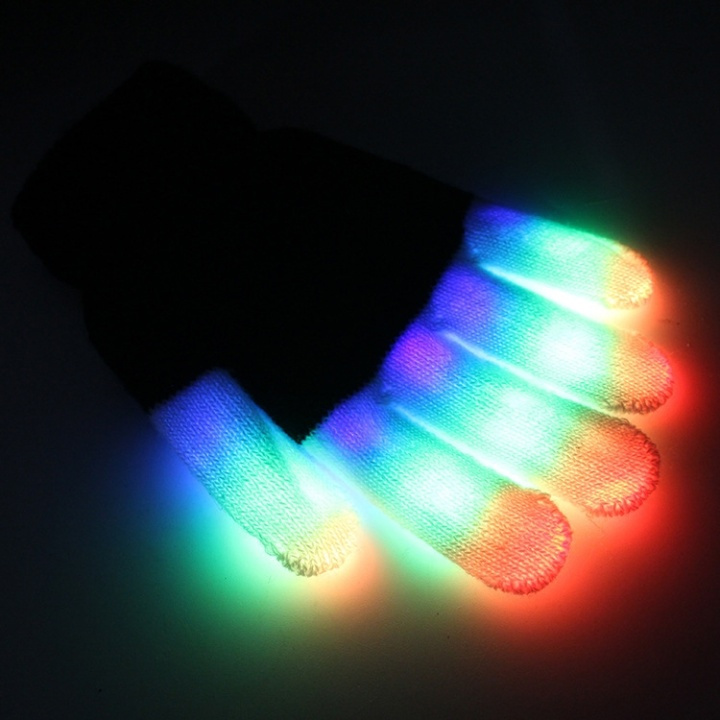 Fingervanten met regenbooglicht in de groep SPORT, VRIJE TIJD & HOBBY / Accessoires / Wanten & Handschoenen bij TP E-commerce Nordic AB (38-82724)