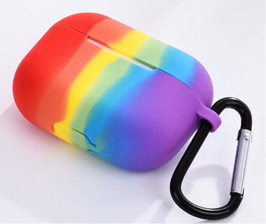 Siliconen schaal met haak voor Airpods Pro, Rainbow in de groep HOME ELECTRONICS / Audio & Beeld / Koptelefoon & Accessoires / Accessoires bij TP E-commerce Nordic AB (38-82798)