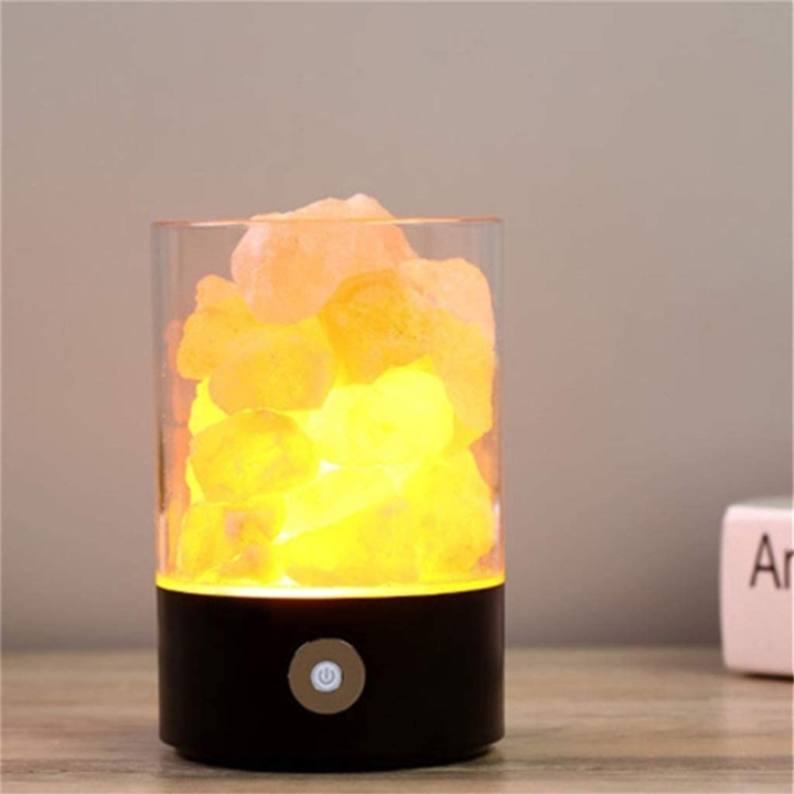 Zoutsteen lamp Himlaya, Zwart in de groep HOME ELECTRONICS / Verlichting / Tafellampen bij TP E-commerce Nordic AB (38-82832)