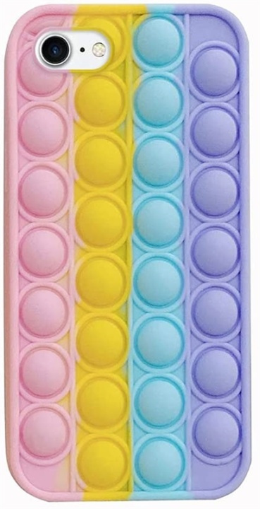 Mobiele cover met Pop it speelgoed voor iPhone 7/8, Regenboog in de groep SMARTPHONE & TABLETS / Mobielbescherming / Apple / iPhone SE (2nd gen & 3rd gen) / Lichttherapie bij TP E-commerce Nordic AB (38-83005)