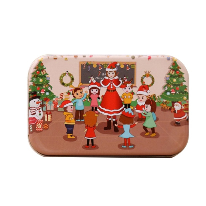 Houten puzzel in blikken doos met kerstthema 60 stukjes, Klaslokaal in de groep SPEELGOED, KINDER- & BABYPRODUCTEN / Speelgoed / Kinderpuzzel bij TP E-commerce Nordic AB (38-83019)