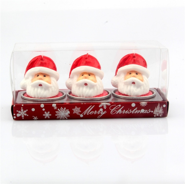 Kerstkaarsen in de vorm van de Kerstman, 3-pack in de groep HUISHOUDEN & TUIN / Interieur / Kerstversiering bij TP E-commerce Nordic AB (38-83025)