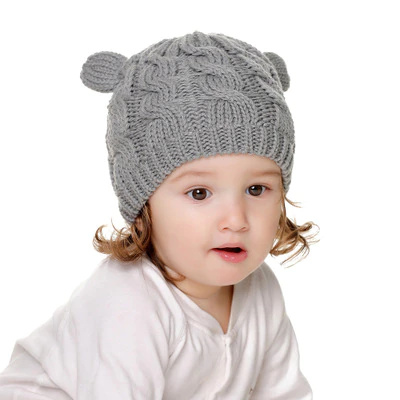 2 x Schattige gebreide set met muts en wanten voor baby, Medium in de groep SPEELGOED, KINDER- & BABYPRODUCTEN / Kindertextiel / Babydekens bij TP E-commerce Nordic AB (38-83045)