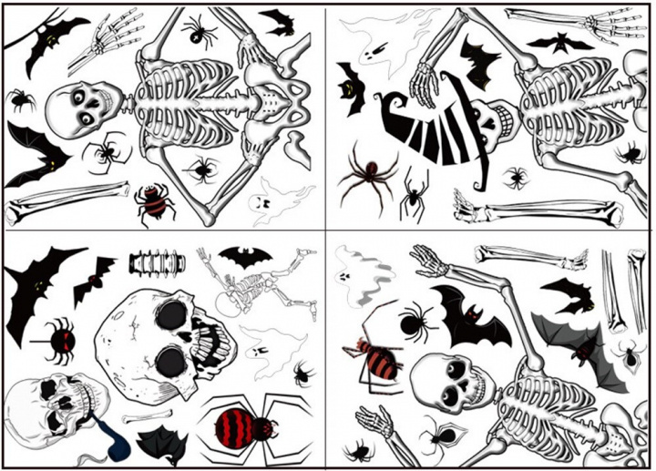 Halloween muurdecoratie, Schedels , 35x25 in de groep HUISHOUDEN & TUIN / Interieur / Halloween bij TP E-commerce Nordic AB (38-83051)