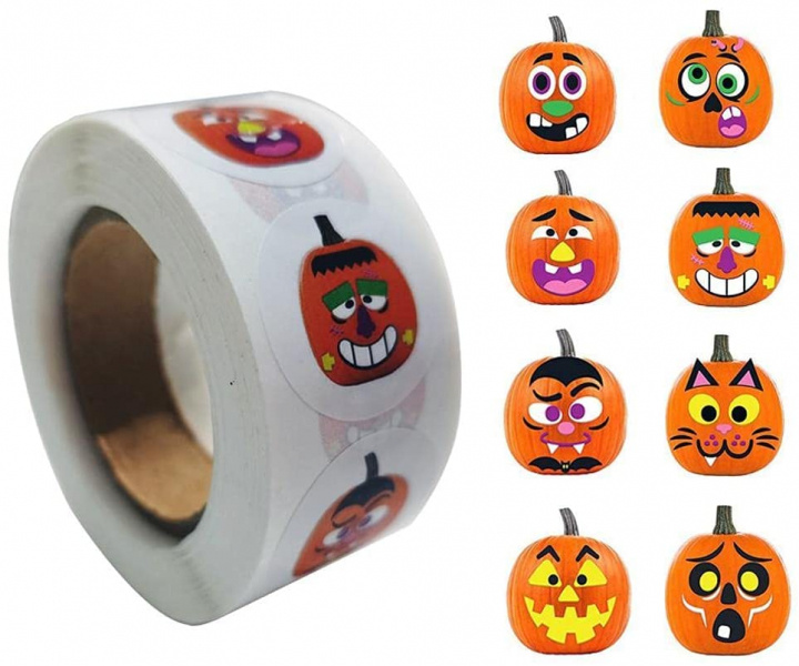 500 Halloween-stickers, rol in de groep HUISHOUDEN & TUIN / Interieur / Halloween bij TP E-commerce Nordic AB (38-83058)