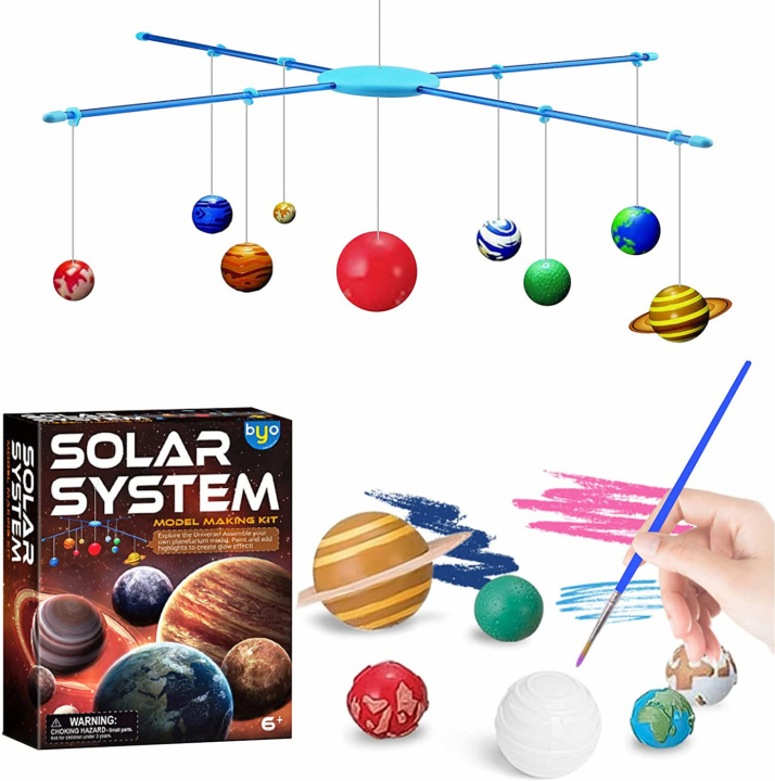 Hangend model van het zonnestelsel + zelfoplichtende verf in de groep SPEELGOED, KINDER- & BABYPRODUCTEN / Speelgoed / Ambachten bij TP E-commerce Nordic AB (38-83068)