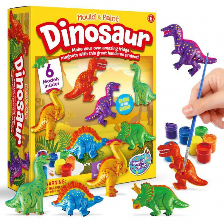 DIY kit voor kinderen - Giet en schilder je eigen dinosaurussen in de groep SPEELGOED, KINDER- & BABYPRODUCTEN / Speelgoed / Experimenteren en doe-het-zelf bij TP E-commerce Nordic AB (38-83083)