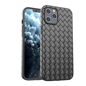 Geweven hoesje van TPU voor iPhone 13 Pro, Zwart in de groep SMARTPHONE & TABLETS / Mobielbescherming / Apple / iPhone 13 Pro / Wallet Case bij TP E-commerce Nordic AB (38-83137)