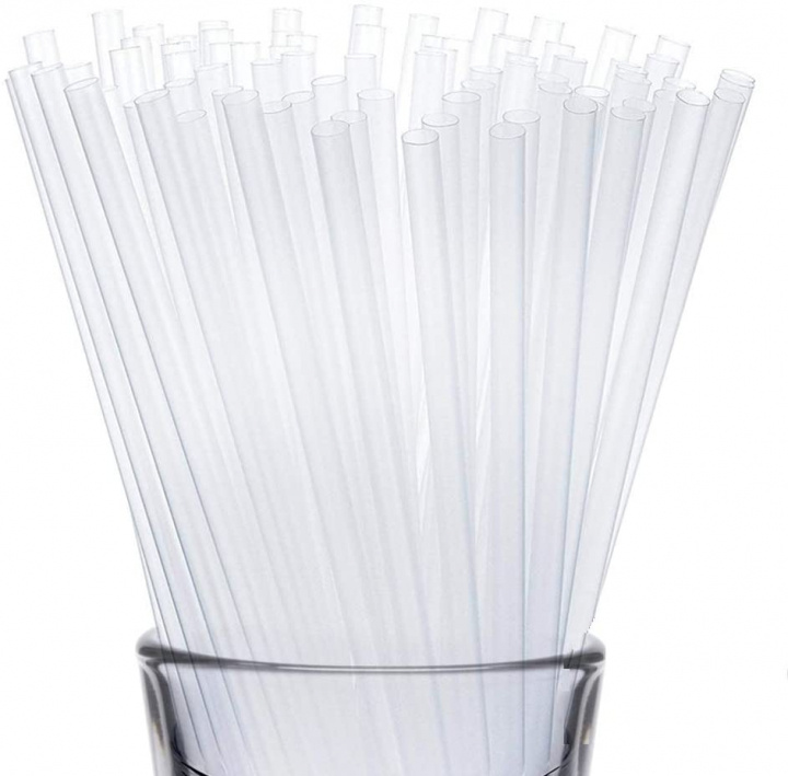 Disposable wide transparent strip straws, 100pcs in de groep SPEELGOED, KINDER- & BABYPRODUCTEN / Eten & Drinken / Kinderfeestjes bij TP E-commerce Nordic AB (38-83189)