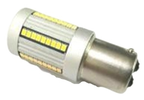 Canbus LED-lampa, 1157-66SMD, 1300±10lm, Röd in de groep AUTO / Autoverlichting / Waarschuwingslicht bij TP E-commerce Nordic AB (38-83195)
