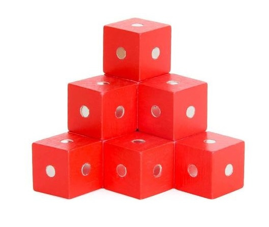 Magnetische bouwstenen, Rood in de groep SPEELGOED, KINDER- & BABYPRODUCTEN / Speelgoed / Bouwspeelgoed / Bouwblokken bij TP E-commerce Nordic AB (38-83248)
